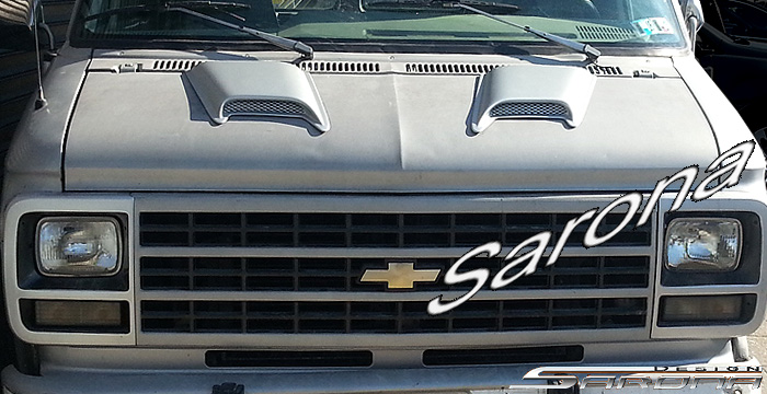 Custom GMC Vandura Van  All Styles Hood Scoop (1970 - 1995) - $175.00 (Part #GM-006-HS)